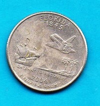 2004 D Florida State Quarter - Circulated About XF   - £0.97 GBP