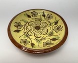 Zettlemoyer Redware Pottery 7 Inch Decorative Plate Flower Patter - £44.65 GBP