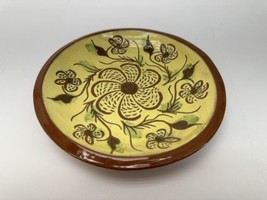 Zettlemoyer Redware Pottery 7 Inch Decorative Plate Flower Patter - $55.99