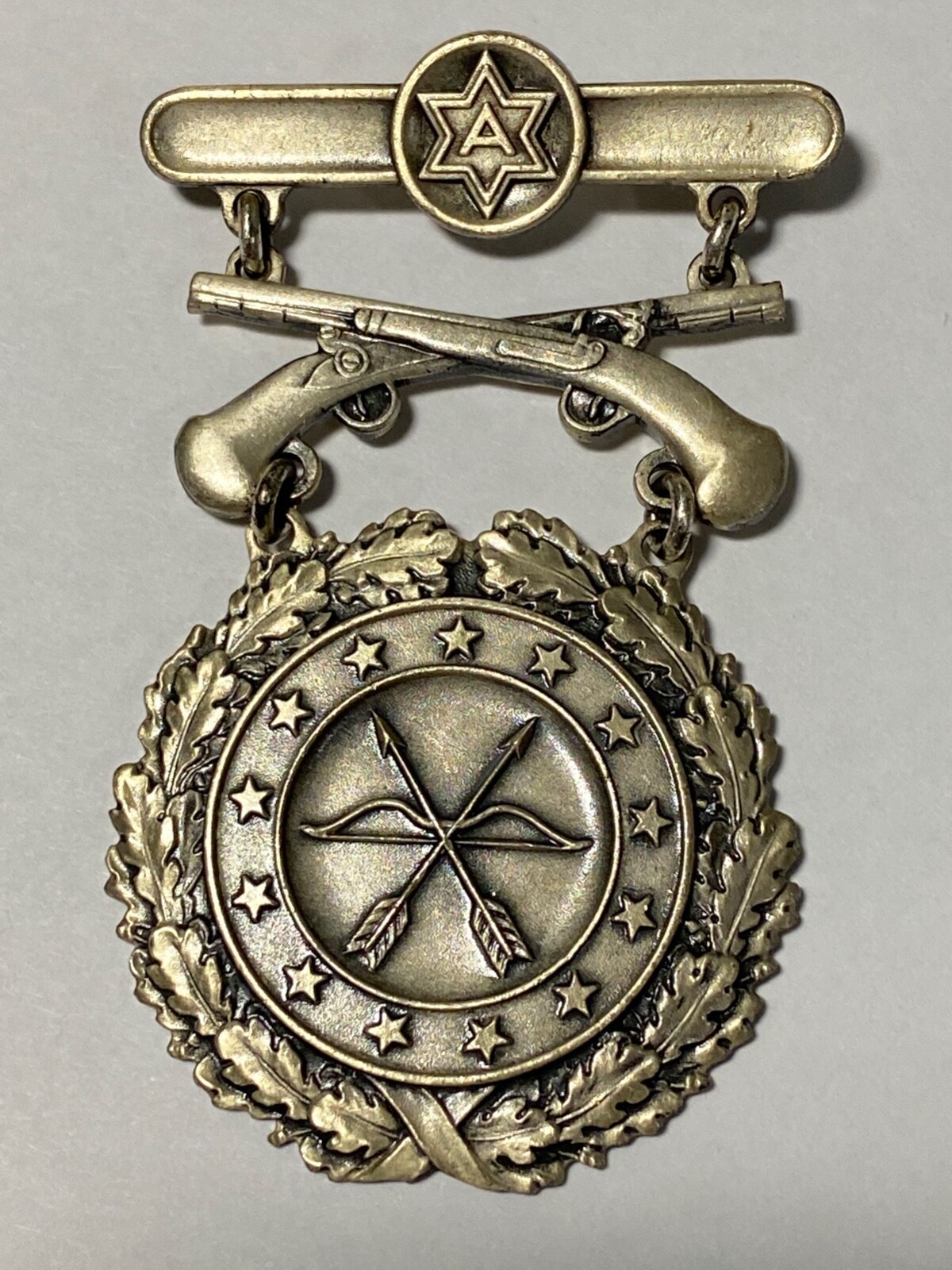 6th ARMY, EXCELLENCE IN COMPETITION, PISTOL, SILVER, BADGE, PINBACK, HALLMARKED Item image 2