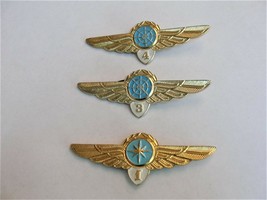 Set of (3)  Air Force 1st, 3rd, 4th Air Force Wings Gold Tone PINS. - $18.71