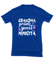 Grandma T Shirt Grandma Grams Sweet Mimicita Royal-V-Tee - £17.50 GBP
