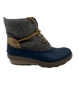 Sperry Saltwater Wedge Tide Brown Blue Ankle Wool Duck Boots STS99997 Wo... - £23.59 GBP
