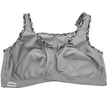 Glamorise Gray Animal Print Edging Women's Sports Bra 42C - $23.04