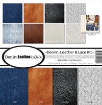 Reminisce Collection Kit 12&quot;X12&quot;-Denim, Leather &amp; Lace DLL-200 - £16.93 GBP