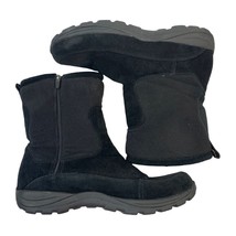 L.L. Bean Men&#39;s Size 14 Boots Primaloft Insulated Black Suede Fleece Sid... - £28.62 GBP