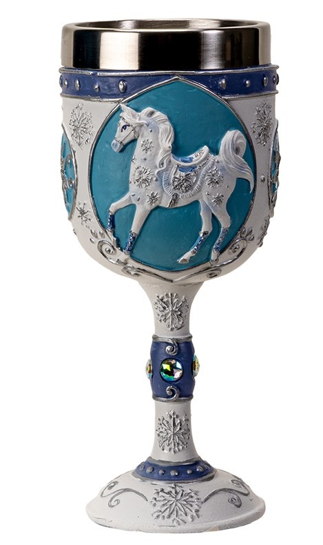 Trail Of Painted Ponies Snow Crystal Pony With Frost Flakes Horse Wine G... - $34.99