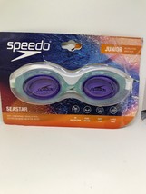 Speedo Seastar Swim Goggles Junior(6-14) Purple Teal Open Package - $14.01