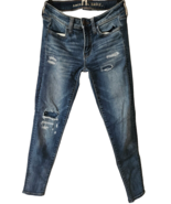 American Eagle Womens Jegging Jeans Distressed Size 2 Short Blue Cotton ... - $14.85