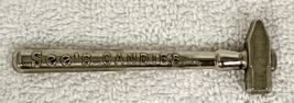 Vintage Raised Relief Sees Candies Candy Toffee Brittle Silver Metal Hammer - $12.38