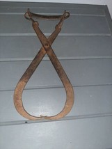 Vintage Antique Cast Iron Ice Block or Hay Bale Tongs 13&quot; - £23.45 GBP