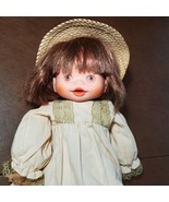 Collectible 1986 SOUTHERN COUNTRY GIRL 16in CLOTH Doll Pauline BJONNESS ... - $10.49