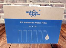 Membrane Solutions  (6pack)  PP Sedimen WATER t Filter   10&quot;x2.5&quot; - £21.59 GBP