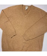 LL Bean 100% Lambswool Sweater Mens XLarge Tall XLT Brown V-Neck Long Sl... - £25.42 GBP