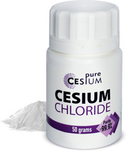 Pure Cesium Chloride CsCl 50g Powder, Purity >99.9% CoA Incl, CL Tested, 1.76oz - $69.99
