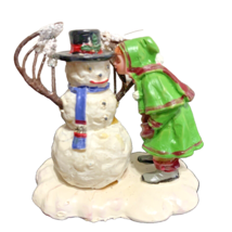 LEMAX Christmas Village Figurine, SNOW SWEETHEART, Snowman &amp; Girl - $11.76