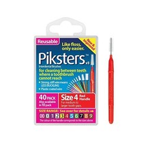 PIKSTERS 0.65 mm Size 4 Red Interdental Brush  Pack of 40  - $30.00