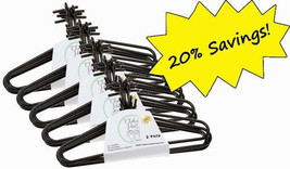 Black Plastic &quot;Clothes Vine&quot; Hangers (25) Pack - £29.86 GBP