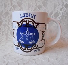 Vintage Ceramic Mug Libra Astrology Sept 24 - Oct 23, The Scales Birthda... - £9.99 GBP