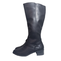 Easy Street Womens Jewel Black Wide Calf Knee High Tall Riding Boots Size 9.5 M - £71.71 GBP