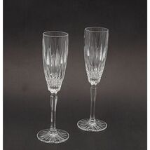 Vtg Set of 2 Mikasa Old Dublin Crystal Fluted Campagne glasses Discontinued - $39.99