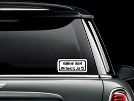 Adults on Board Funny Car Graphics Window Bumper Sticker Decal US Seller - £5.29 GBP+