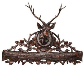 Wall Pediment Royal Stag Head Hand Painted OK Casting USA Made Mountain ... - £485.68 GBP