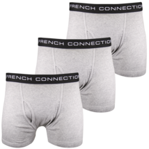 French Connection Men&#39;s 3 Pack Grey w/ Black Strap Boxer Briefs (S13) - £10.85 GBP