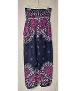 Multi color Harem Trousers Stretchy Waist Yoga Trousers Hippie Pants - $18.69