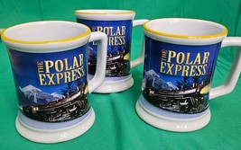 Polar Express Mug Coffee Cup  Warner Brothers Ceramic Lot Of 3 - $19.56