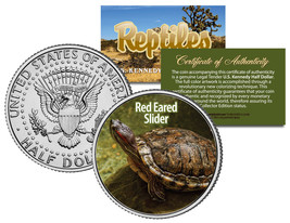 RED EARED SLIDER Reptiles JFK Half Dollar US Colorized Coin TERRAPIN Pet... - £6.73 GBP
