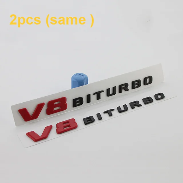 Letter Emblem for Mercedes Benz AMG V12BITURBO V8 BITURBO 4MATIC+ TURBO 4MATIC C