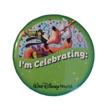 Walt Disney World Goofy I&#39;m Celebrating!: (Event) 3&quot; Button Pin Vintage  - $5.49
