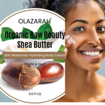 Natural Raw Beauty Shea Butter - Hydrating Body Cream for Day/Night, 3.5 Fl Oz  - £19.92 GBP