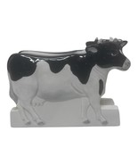 Vintage Otagiri Japan Ceramic Black &amp; White Cow Napkin Holder Farmhouse ... - $18.00