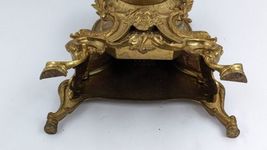 Imperial Brevettato Ornamental Brass Mantle Clock with Key - AS IS image 12