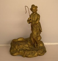 Antique Redware Figural Shepherd Statue Desk Top Holder - £38.55 GBP