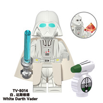 Minifigure Custom Building Toys Star War Blocks Bricks White Darth Vader TV-8014 - £3.10 GBP