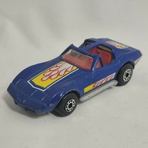 Vintage 1979 Matchbox Superfast Chevrolet Corvette Lesney England Blue T-Top - £14.30 GBP