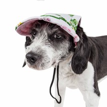 Pet Life ® &#39;Botanic Bark&#39; Floral Patterned Dog Hat with UV Coverage Prot... - £13.31 GBP+