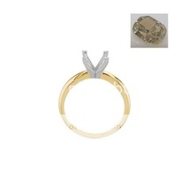 Cushion Diamond Ring 14k 1.21 Ct Greenish Yellow-Gray SI1-SI2 GIA  - £2,192.08 GBP