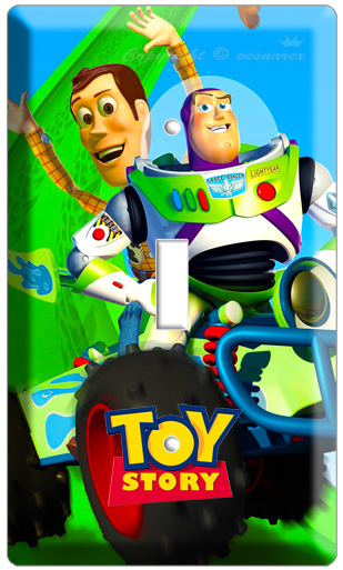 DISNEY TOY STORY 3 WOODY BUZZ RACINSING 1T LIGHT SWITCH