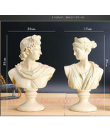 Art Decor Resin Venus and David Half-Body Statue Sculpture Human Model F... - $134.03 CAD