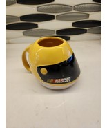 Vintage 2003 Collectible &quot;Yellow&quot; Nascar Racing Helmet Coffee Cup Mug - £6.89 GBP