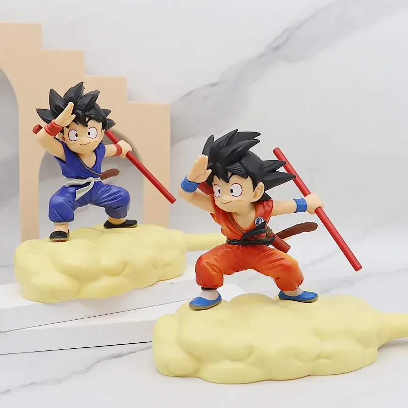 14cm Anime Dragon Ball Z Flying Childhood Son Goku Kakarotto On Somersault - £15.45 GBP