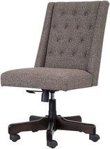 Dark Gray Tufted Upholstered Adjustable Swivel Home Office Desk Chair By - £243.03 GBP