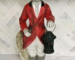 Vintage Handsome Fox Statue Gentleman Hunter with Lantern Winterthur 16&quot;... - £62.24 GBP