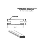 Gordon Glass® Framed Swing Shower Door Flexible Magnetic Strip Insert - 75&quot; - $37.82 CAD