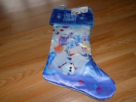 Disney Frozen Christmas Holiday 20&quot; Stocking Anna Elsa Olaf Blue New - £12.78 GBP