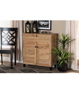 Theo Oak Brown 2-Door Shoe Storage Cabinet - $4,104.88 MXN